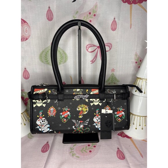 Ed Hardy Satchel Handbag - Picture 1 of 7